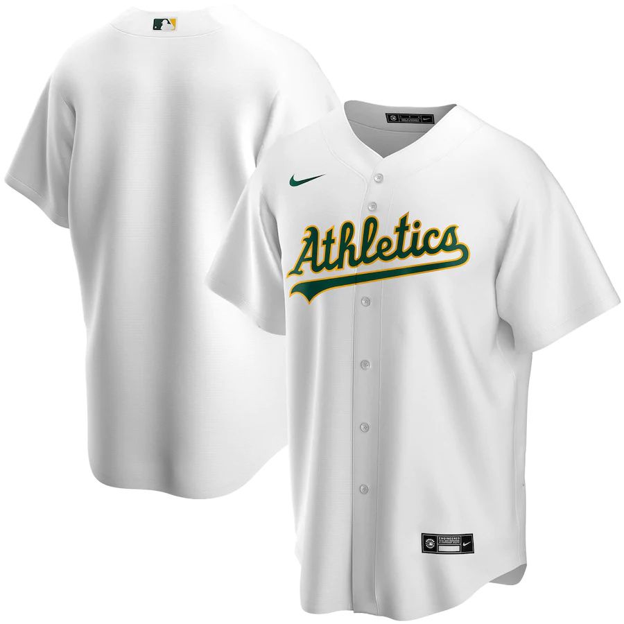 Mens Oakland Athletics Nike White Home Replica Team MLB Jerseys->oakland athletics->MLB Jersey